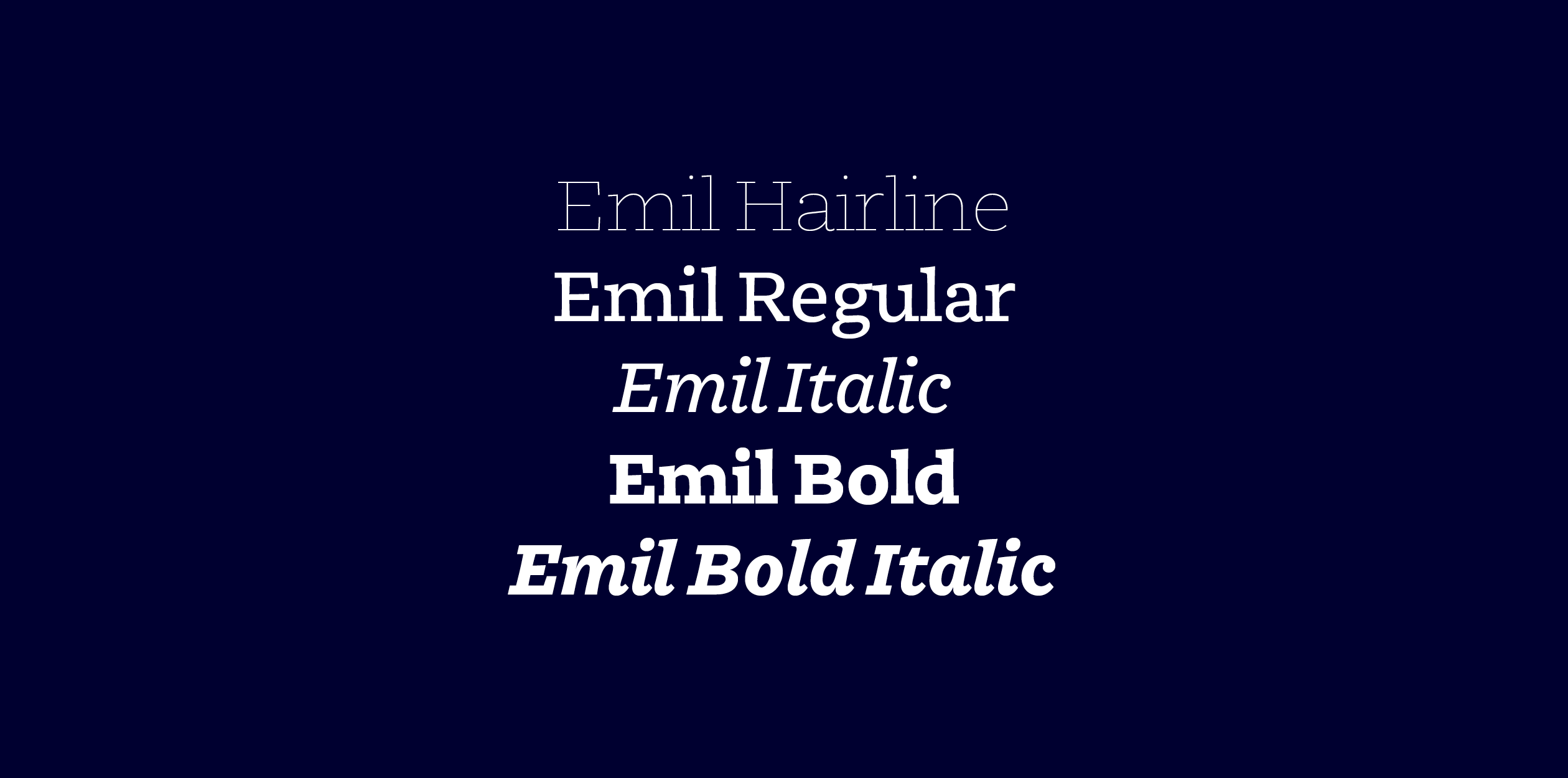 Image of Emil typeface project from Elliott Amblard