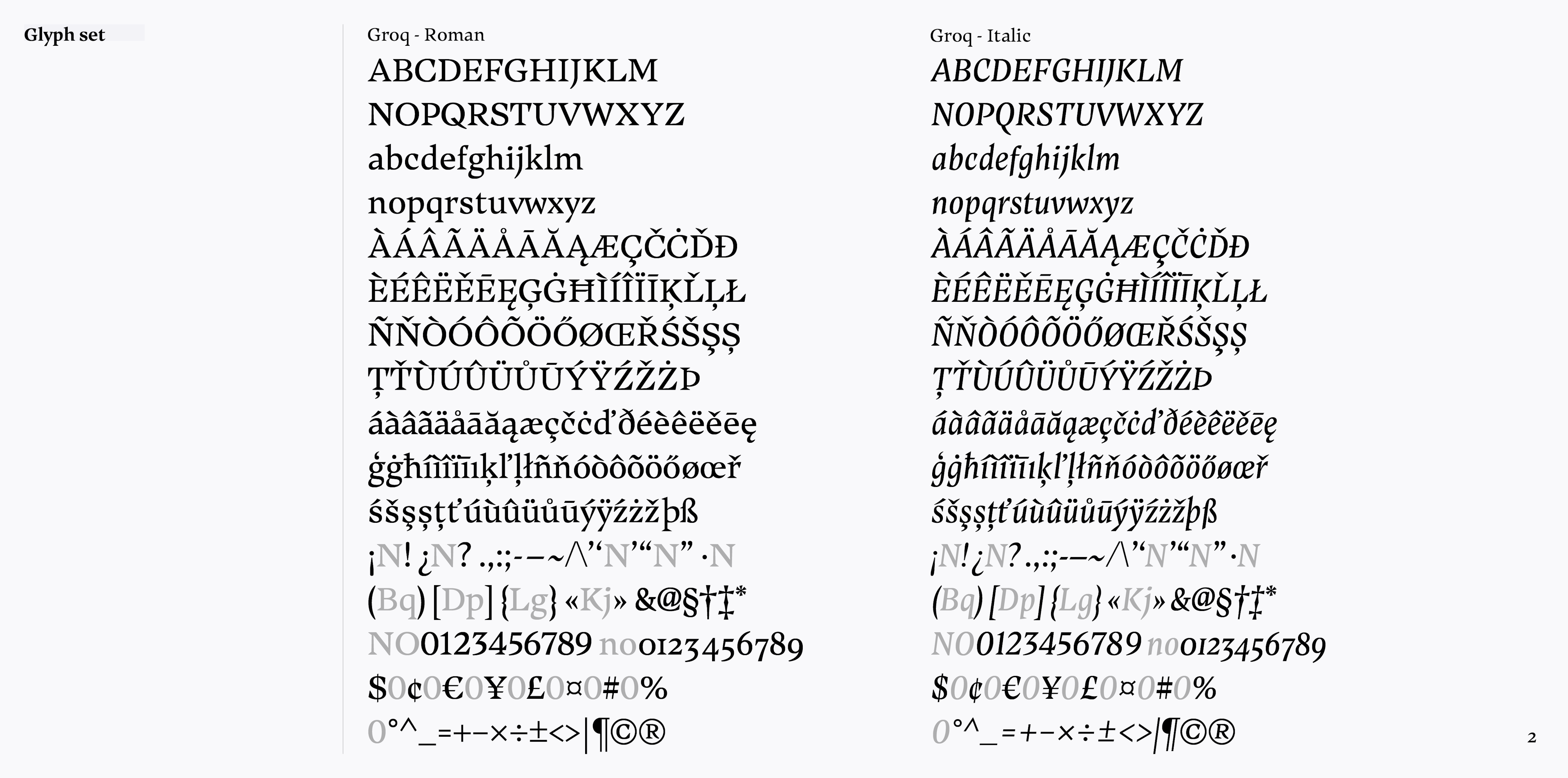 Image of Groq typeface project from Tézzo Suzuki
